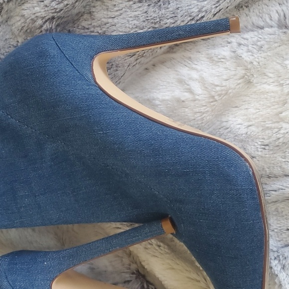 Liliana denim thigh high boots - Picture 6 of 8